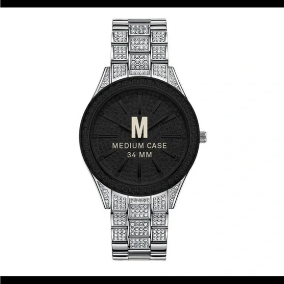 SWAROVSKI Women's Diamond Bracelet Watch Swarovski Crystals 34mm - 0.12 ctw - Picture 3 of 8